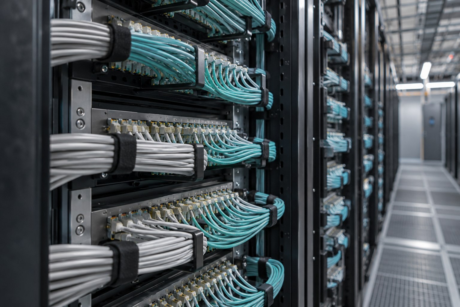 AI-generated concept: Structured fiber connectivity