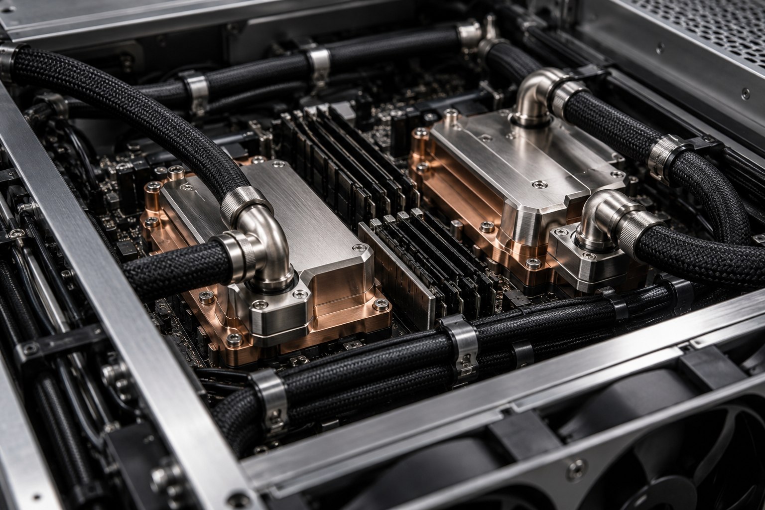 AI-generated concept: Direct liquid cooling, in detail