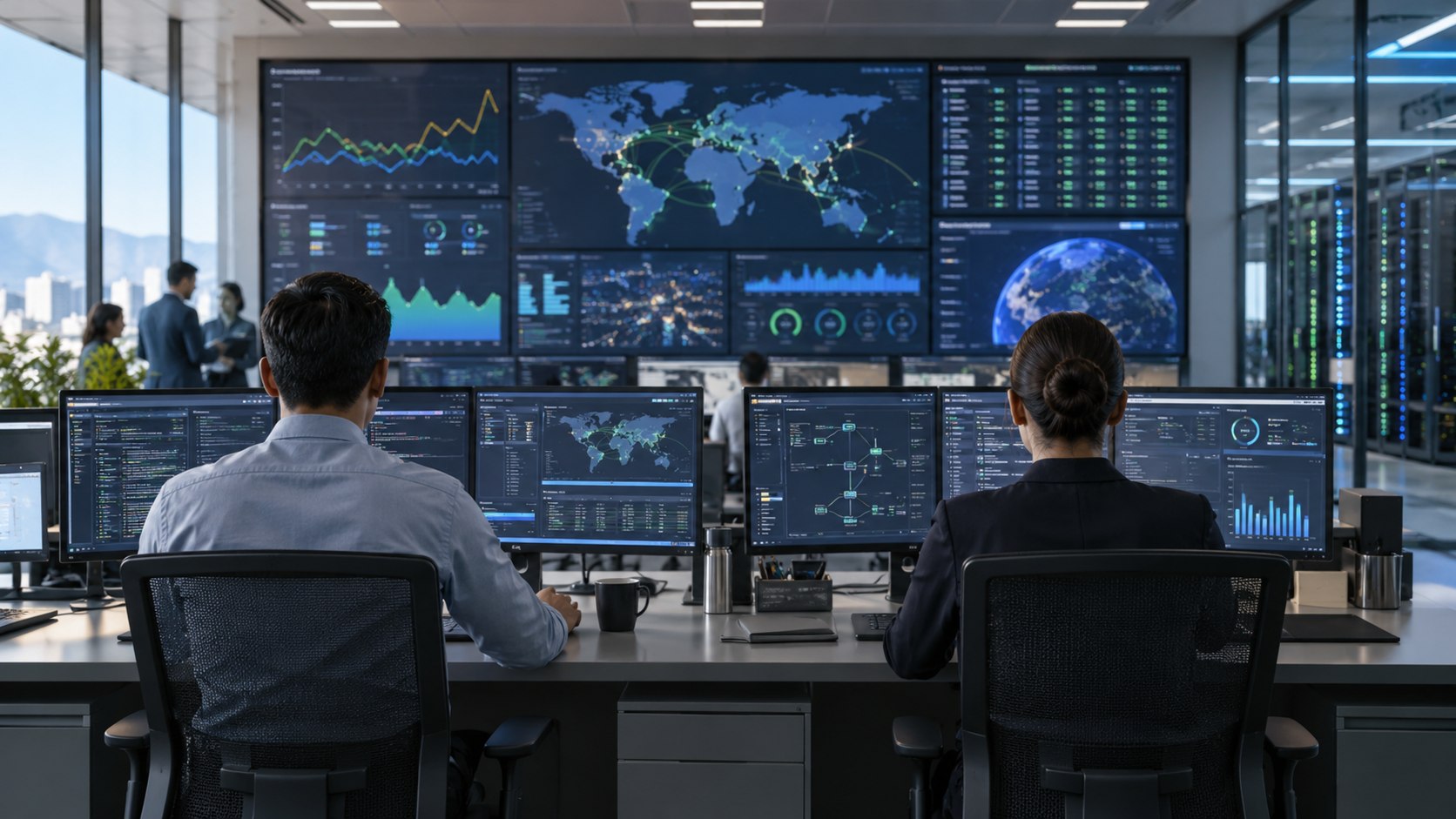 AI-generated concept: Infrastructure operations environment